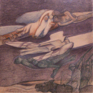 Giuseppe Rivaroli - Stormi, 1935 Pastello, Cm 22x27,8